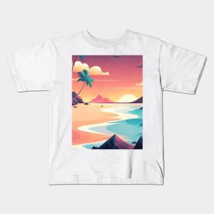 Beach, Tropical ocean Kids T-Shirt